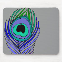 Peacock Feather Mousepad