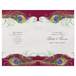 Peacock Feather n Swirls -  Formal Wedding Program flyers
