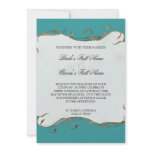 Peacock Feather n Swirls - Wedding Invitation