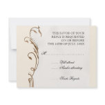 Peacock Feather n Swirls - Wedding Invitation
