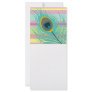 peacock feather on stripes rack card template