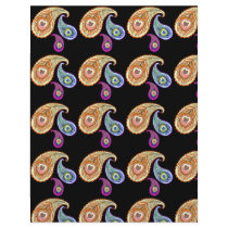 Peacock Feather Paisley scrapbook paper 8.5" x 11" Letterhead Design