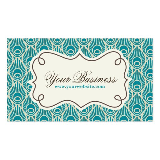 Peacock Feather Pattern Business Card