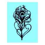 Peacock Feather Postcard