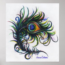 Peacock Feather Poster