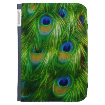 Peacock Feather Print Kindle 3 Cover