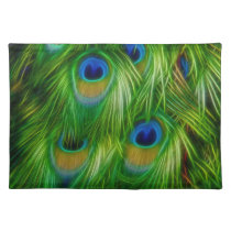 Peacock Feather Print placemats