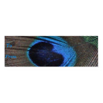 Peacock Feather Profile Card business cards by sunsett76 Peacock Feather Profile Card business cards
