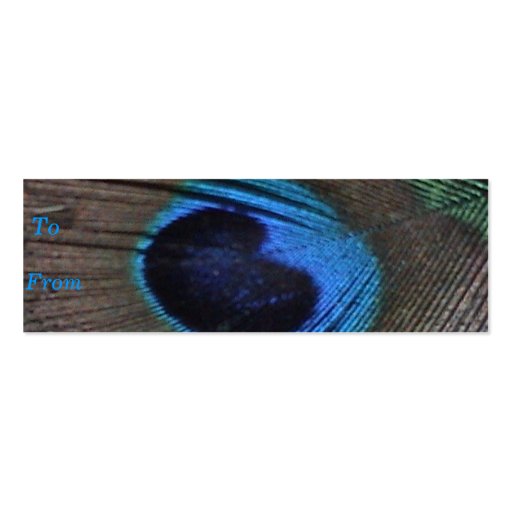 Peacock Feather Profile Card Business Cards