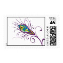 Peacock Feather Quill postage by wwleigh Peacock Feather Quill postage