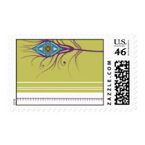 Peacock Feather Quill postage