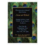 Peacock Feather Rehearsal Dinner Invitation