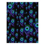 Peacock Feather scrapbook paper 8.5" x 11" Letterhead