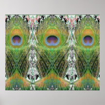 Peacock Feather Show -  Fish Shaped Digitally Print