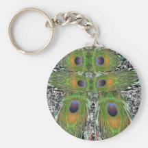 Peacock Feather Show Keychains