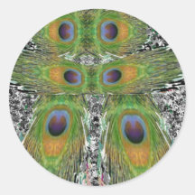 Peacock Feather Show Stickers