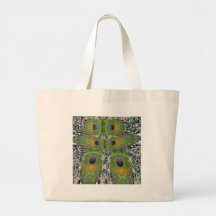 Peacock Feather Show Tote Bag