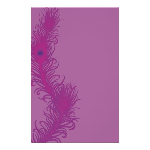 Peacock Feather Stationary Stationery | Zazzle
