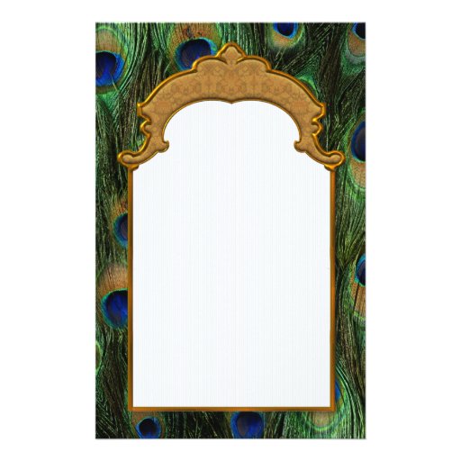 Peacock Feather Stationery | Zazzle