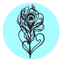 Peacock Feather stickers by JuJuGarden Peacock Feather stickers