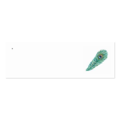 Peacock Feather Wedding Favor Tags Business Card Templates