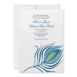 Peacock Feather Wedding Invitation