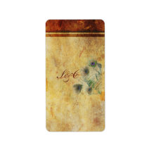 Peacock Feather Wedding Mini Candy Bar Wrapper Personalized Address Labels