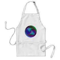 Peacock Feather Yin Yang 5 Apron