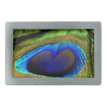 Peacock Feathers Belt Buckle