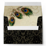 Peacock & Feathers Elegant Matching Wedding Set Envelope