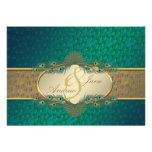 Peacock feathers elegant wedding invitations invitations