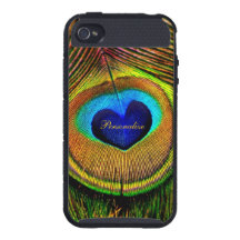 Peacock Feathers Eye of Love iPhone 4/4S Cases
