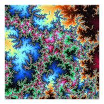 Peacock Feathers - Fractal Design Photographic Print