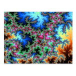 Peacock Feathers - Fractal Design Post Card