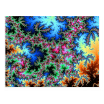 Peacock Feathers - Fractal Design postcards