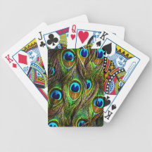 Peacock Feathers Invasion Bicycle Card Deck