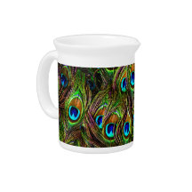 Peacock Feathers Invasion - Drink Pitcher