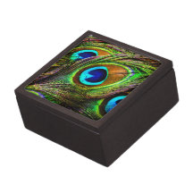 Peacock Feathers Invasion - Premium Trinket Box