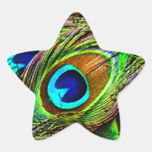 Peacock Feathers Invasion - Stickers