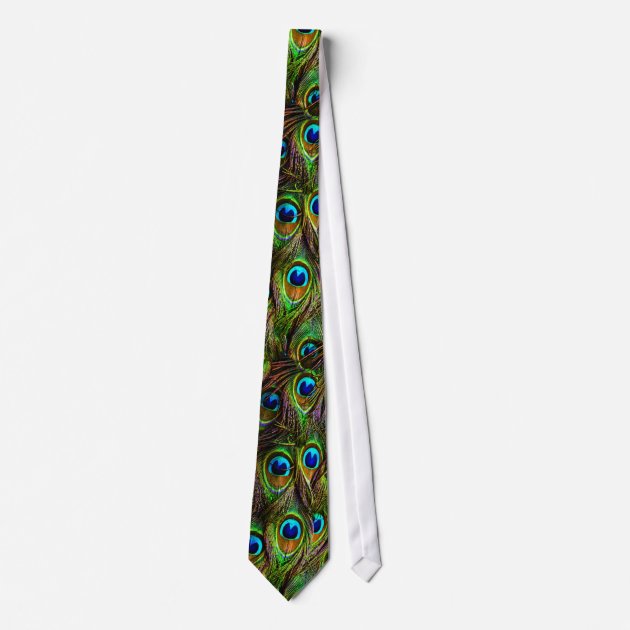 Peacock Feathers Invasion Tie-1