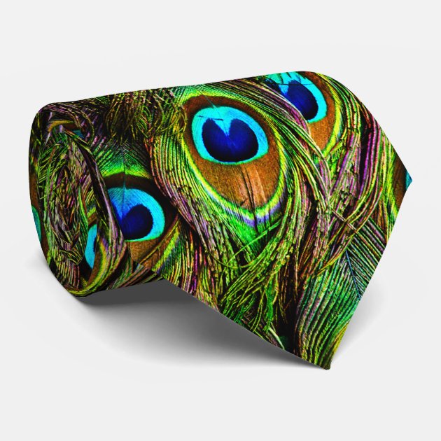 Peacock Feathers Invasion Tie