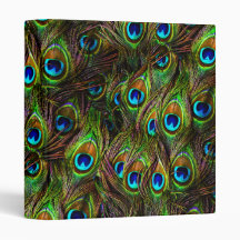 Peacock Feathers Invasion Vinyl Binder