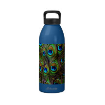 Peacock Feathers Invasion - Water Bottles
