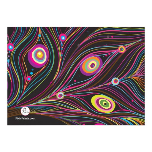 Peacock Feathers Invitation