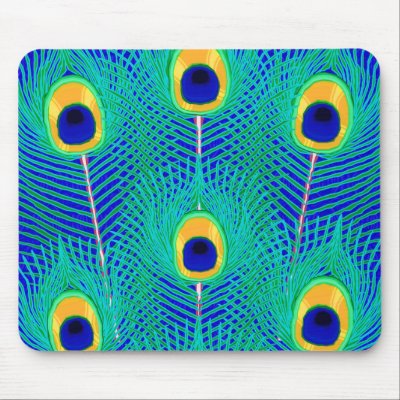 Peacock Feathers Mouse Pads by Aquavel