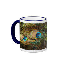 Peacock Feathers Mug