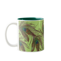 Peacock Feathers Mug