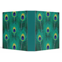 peacock feathers notebook binders