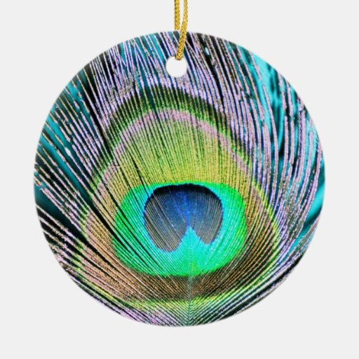 peacock feathers on turquoise christmas ornaments zazzle peacock feathers on turquoise christmas ornaments zazzle