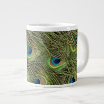 Peacock Feathers Pattern Jumbo Mugs